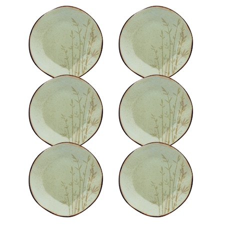 Manhattan Comfort RYO 6 Medium 8.46" Salad Plates in Green RM07-9604